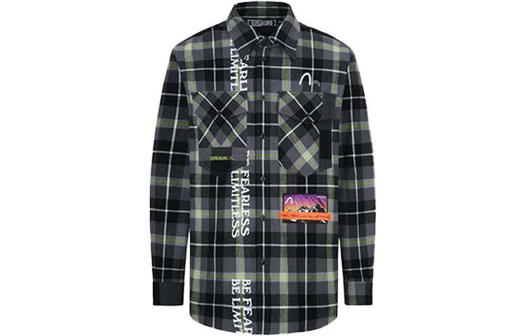 EVISU EVISU Shirts Men's Green Plaid Moderate
