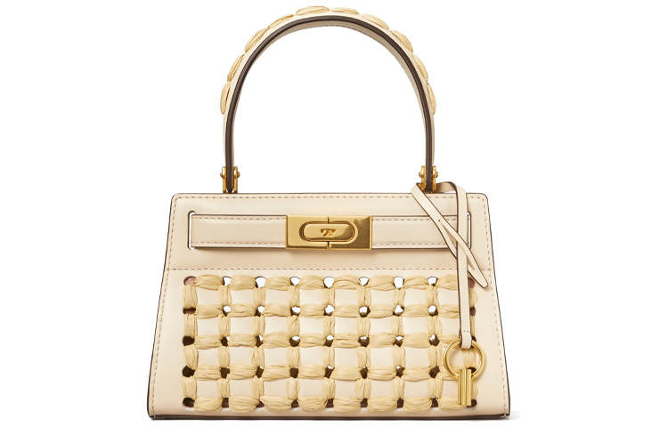 TORY BURCH Lee Radziwill Cow Leather One Shoulder Handbag Women's Cream White