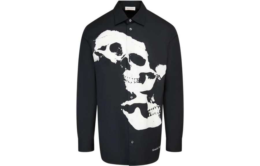 Alexander McQueen Shirts Men's Black Lapel Shirt