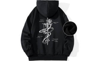 FREO3N Sweatshirts Unisex Hooded Thickened Regular