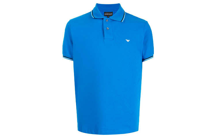 EMPORIO ARMANI Logo Printed Short Sleeved Polo Shirt