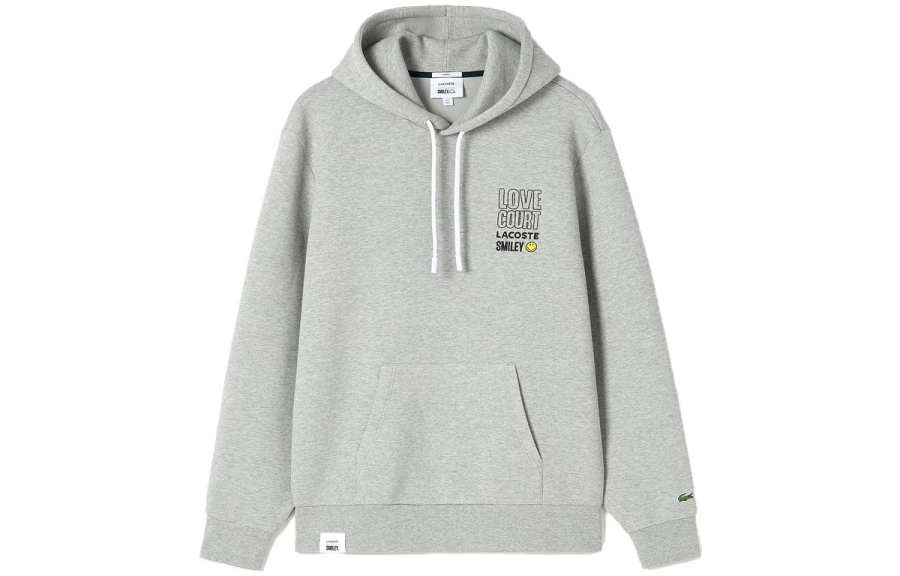 LACOSTE Sweatshirts Unisex Gray Hooded Moderate Other