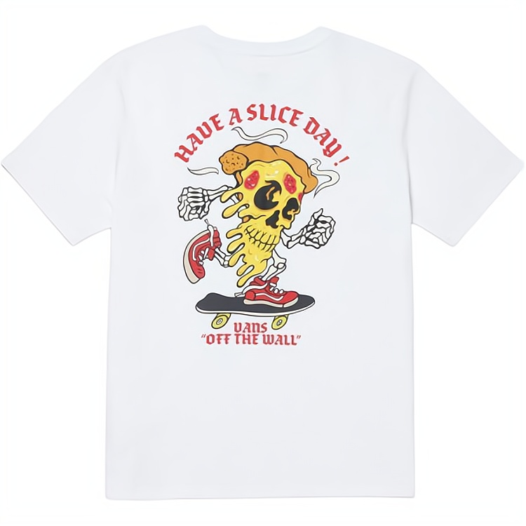 Vans Vans T Shirts Men's White Crew Neck Moderate