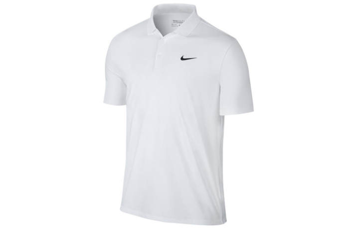Nike Nike Polo Shirts Men's White Polo Collar Moderate Straight Fit
