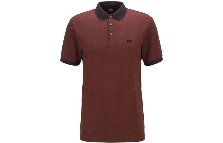 HUGO BOSS SS22 Polo Shirt Men's Red Copper