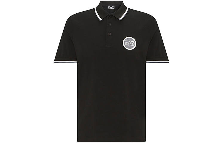 EMPORIO ARMANI EA7 SS22 Polo Shirt Men's Black