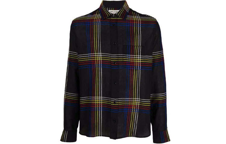 SAINT LAURENT SAINT LAURENT Check Patterned Fitted Shirt