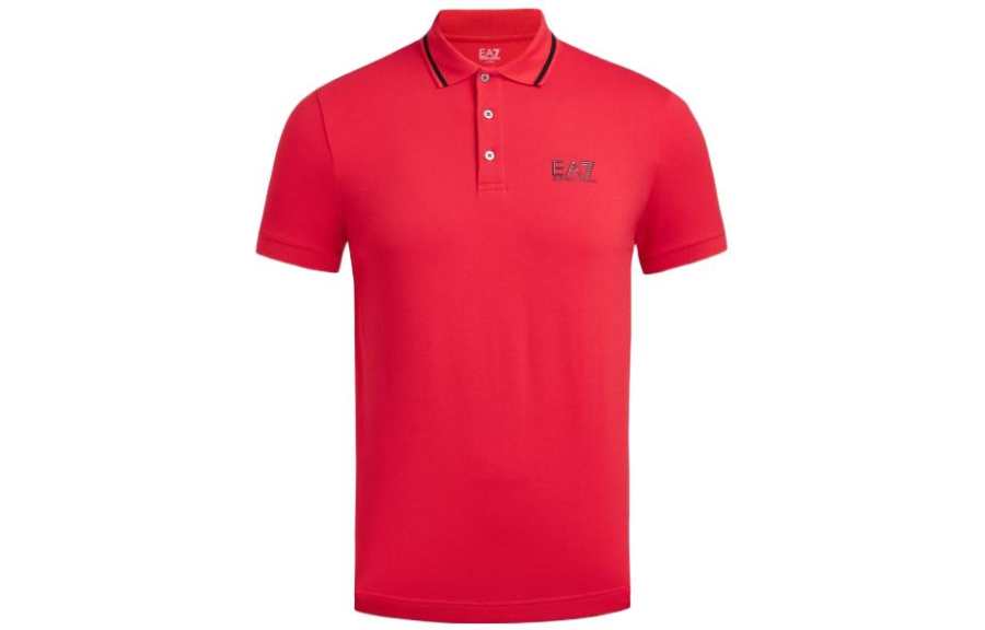 EMPORIO ARMANI EA7 SS22 Polo Shirt Men's Red