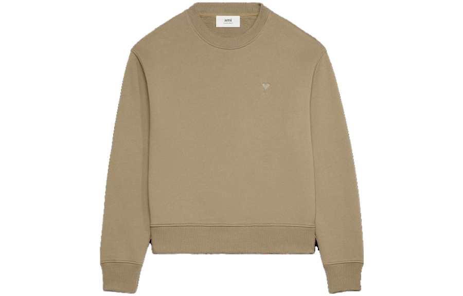 AMIPARIS Sweatshirts Men's Olive Green Crew Neck Moderate Other