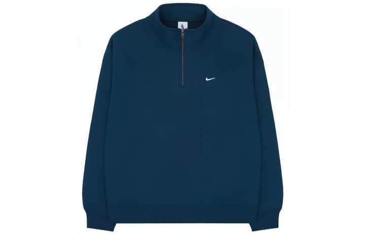 Nike Nike Sweatshirts Men's Blue Stand Collar Moderate Regular