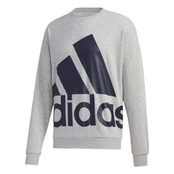 Adidas Adidas Sweatshirts Men's Gray Crew Neck Moderate Regular