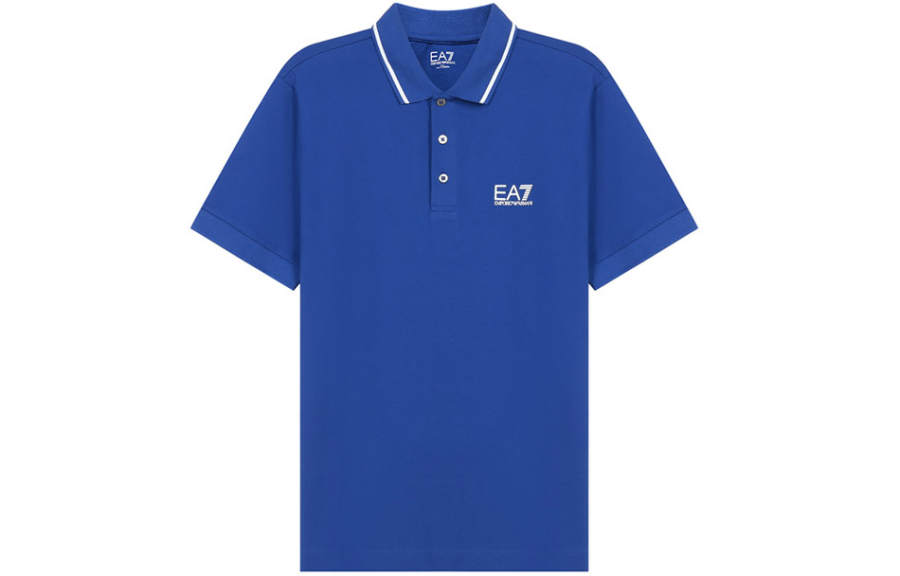 EMPORIO ARMANI EA7 SS21 Polo Shirt Men's Celadon Blue