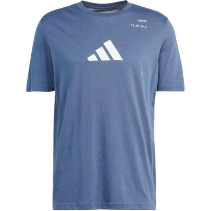 Adidas Adidas AEROREADY T Shirts Men's Ink Blue Crew Neck Moderate