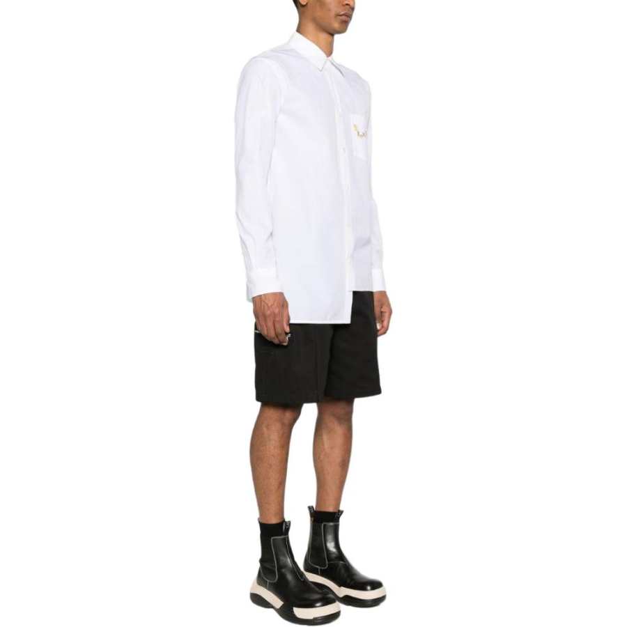 Lanvin Lanvin Logo print Asymmetric Shirt
