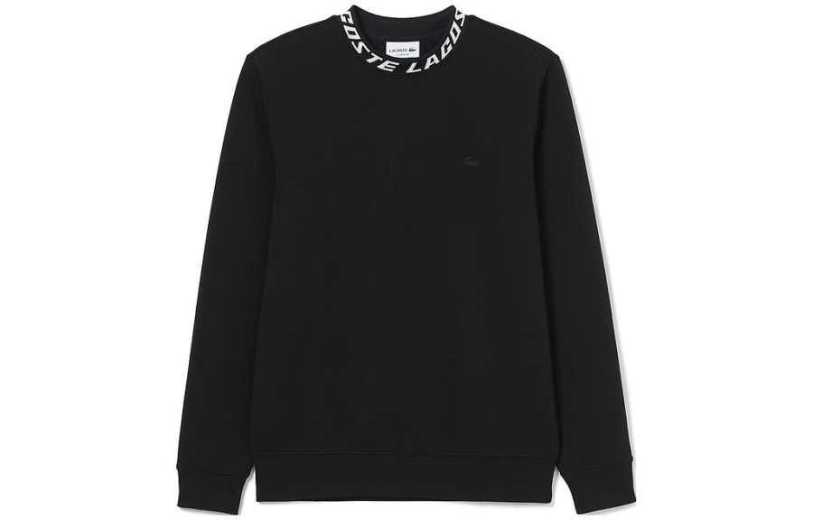 LACOSTE Sweatshirts Men's Black Crew Neck Moderate Other