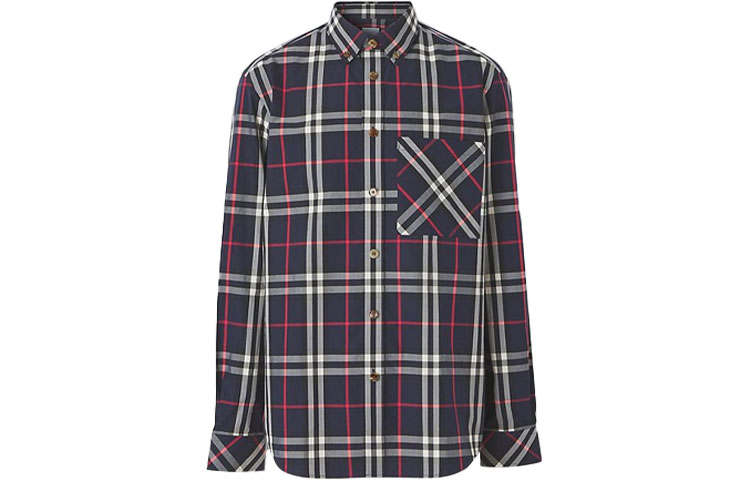 Burberry Shirt Men's Marine Blue