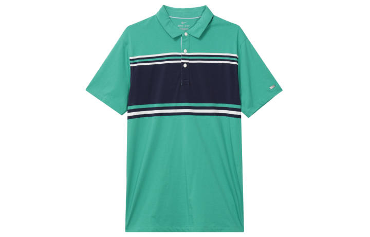 Nike Nike Polo Shirts Men's Green Polo Collar Moderate Straight Fit
