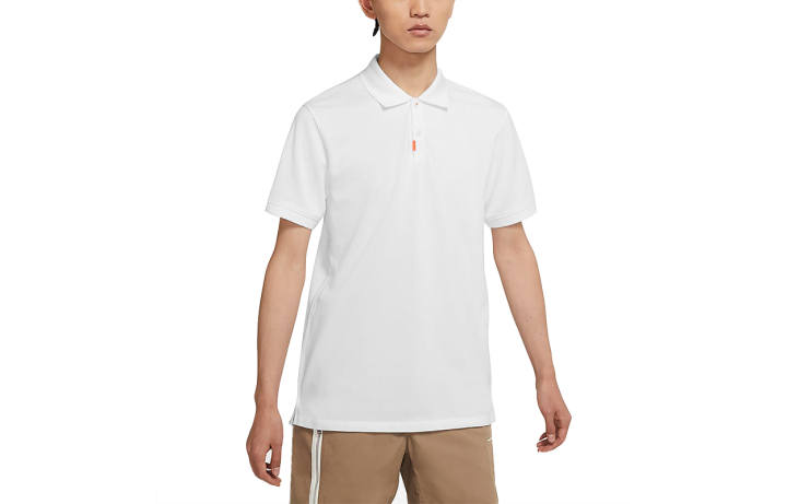 Nike Nike Polo Shirts Men's White Polo Collar Moderate Straight Fit