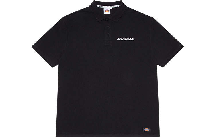Dickies Polo Shirts Unisex Black Polo Collar Moderate Straight Fit