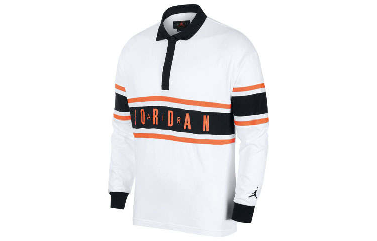 Jordan Jordan Polo Shirts Men's White Polo Collar Moderate Straight Fit