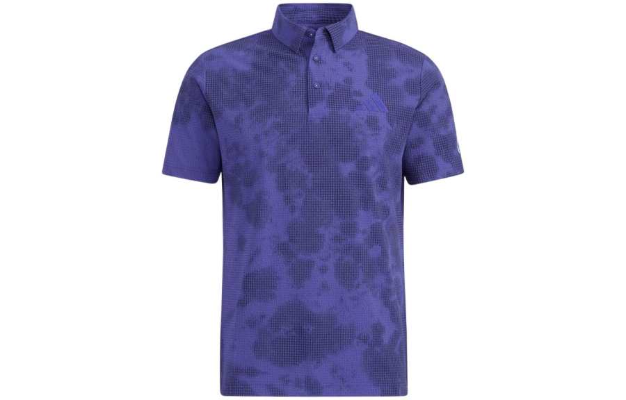 Adidas Adidas Polo Shirts Men's Purple Polo Collar Moderate Straight Fit