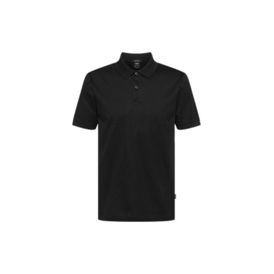 HUGO BOSS Polo Shirts Men's Black Polo Collar Moderate Straight Fit