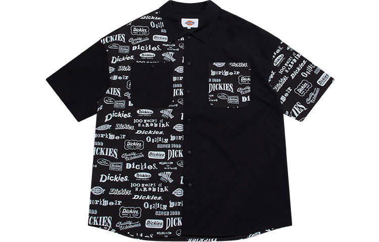 Dickies Dickies Shirts Unisex Black Lapel Moderate Shirt