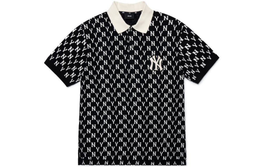 MLB MLB Base Logo Polo Shirts Men's Black Moderate