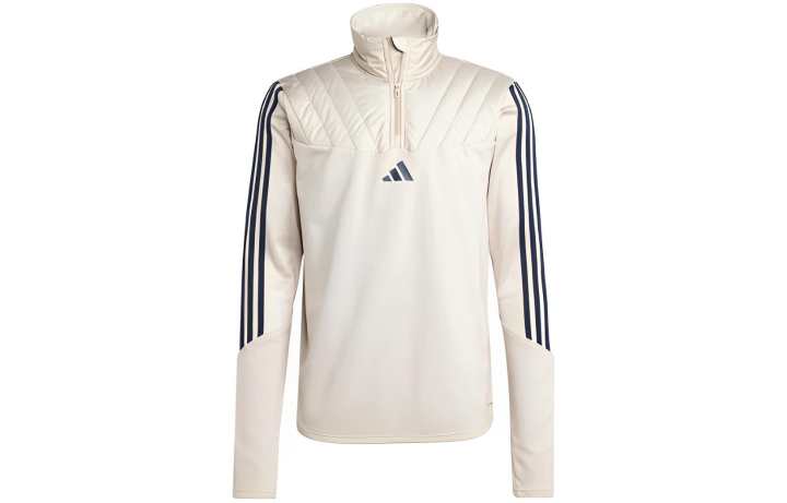 Adidas Adidas Sweatshirts Men's Ecru Stand Collar Moderate Regular