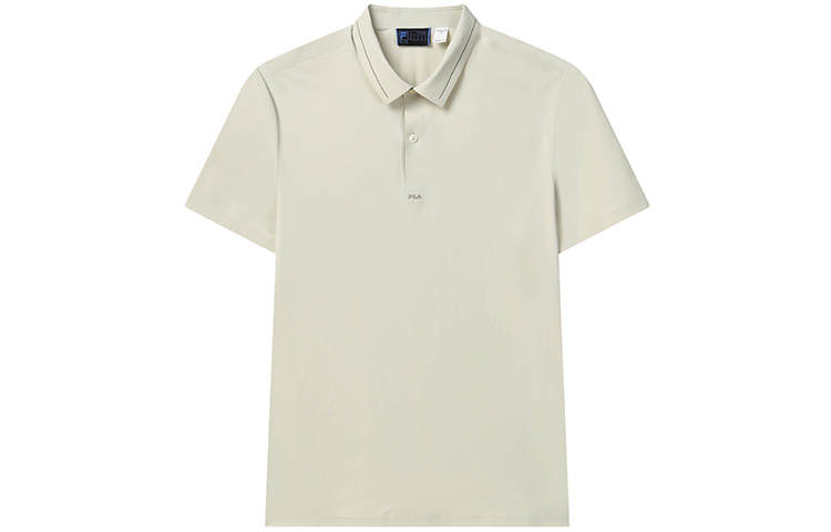 FILA Polo Shirts Men's Wheat Khaki Polo Collar Moderate Straight Fit