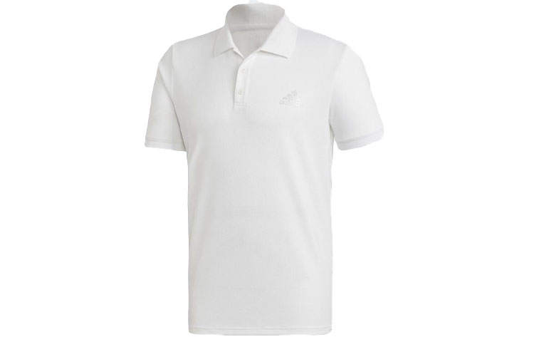 Adidas Adidas Polo Shirts Men's White Polo Collar Moderate Straight Fit