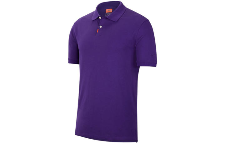 Nike Nike Polo Shirts Men's Purple Polo Collar Moderate Straight Fit