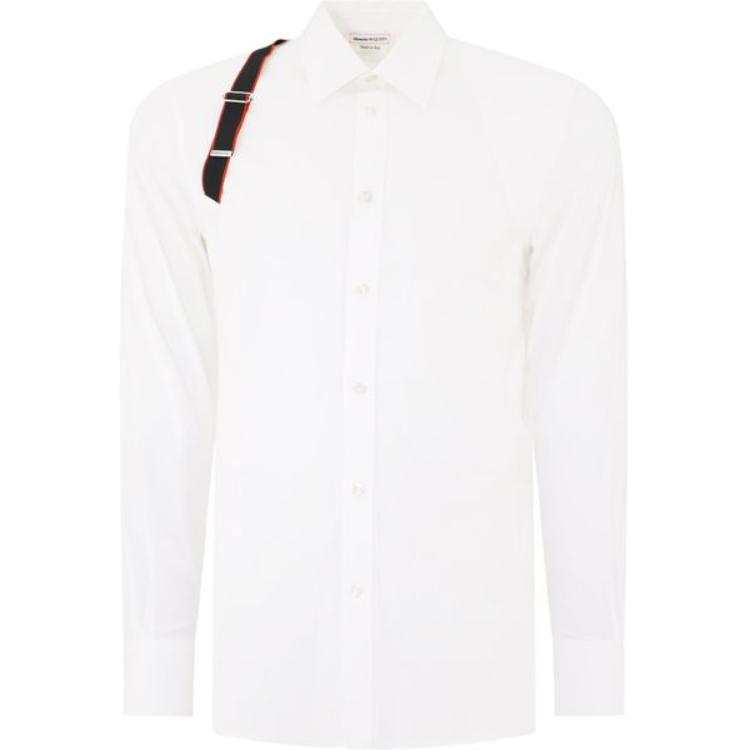 Alexander McQueen Logo Tape Harness Detailed Shirt
