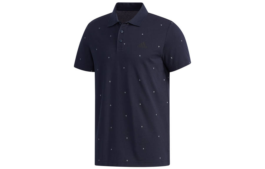 Adidas Adidas Polo Shirts Men's Navy Blue Polo Collar Moderate Straight Fit