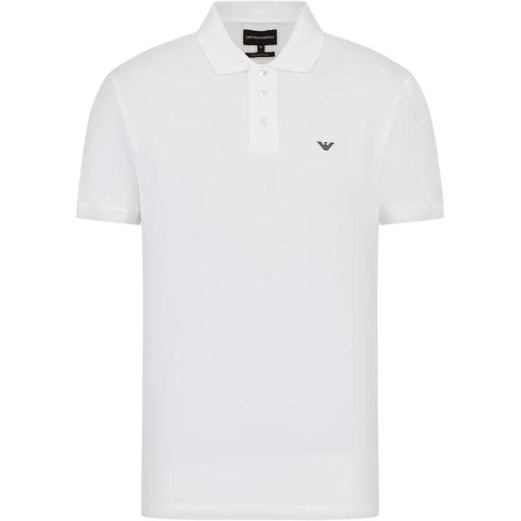 EMPORIO ARMANI Mercerised Piqué Polo Shirt With Micro Eagle