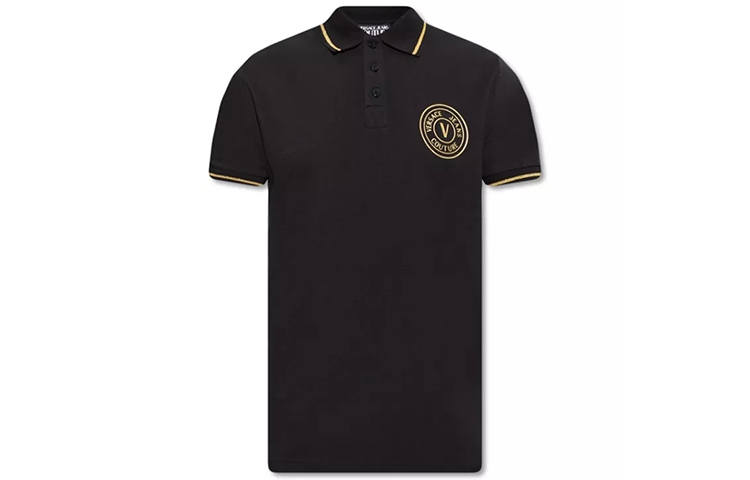 Versace Jeans Couture embroidered-logo tipped polo shirt