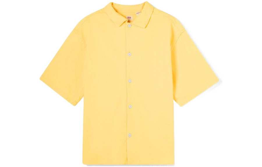 Levis Levis Shirts Men's Yellow Pointed Collar Moderate Shirt