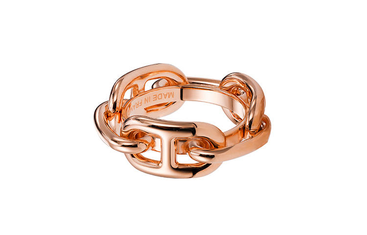 HERMES Regate Gold Plated Brass, Rose Gold Plated Accessories Women's