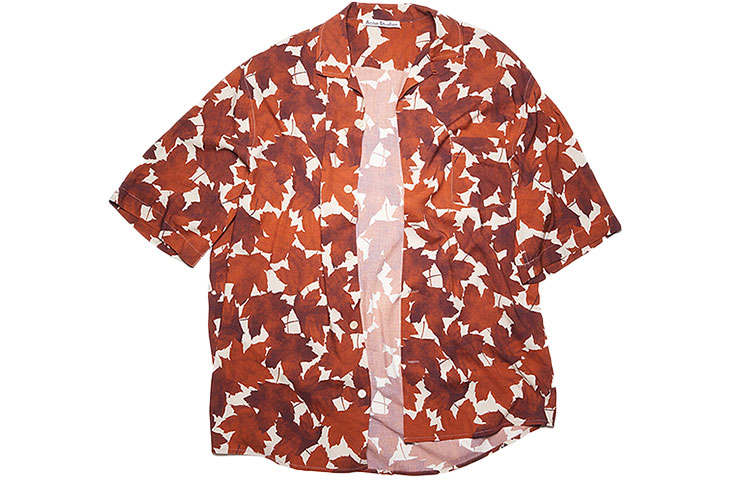 Acne Studios Acne Studios Shirts Men's Rusty Orange Lapel Moderate Other
