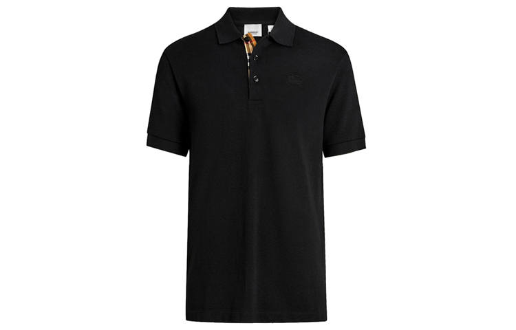 Burberry SS21 Classic Trim Short Sleeve Polo Shirt Black