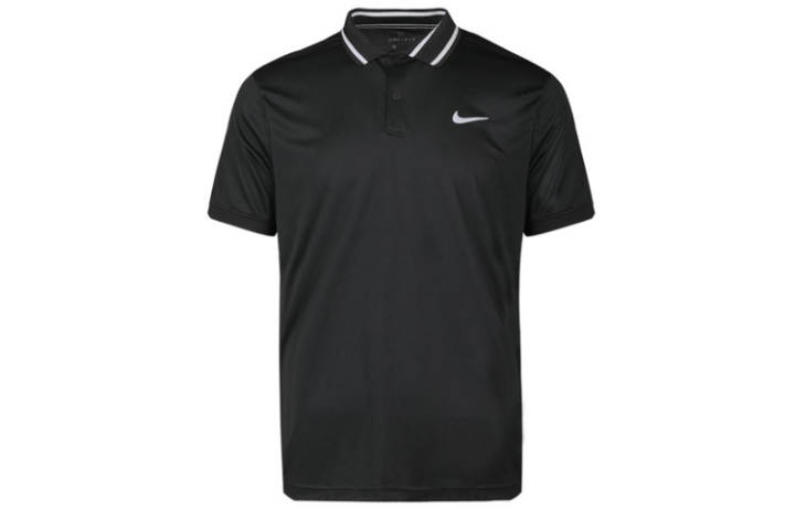 Nike Nike Polo Shirts Men's Black Polo Collar Moderate Straight Fit