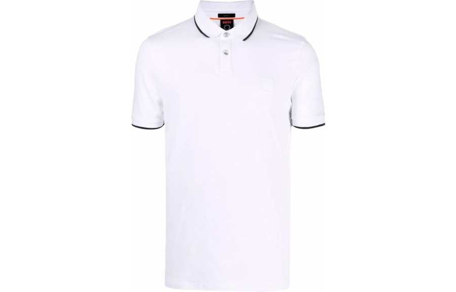 Hugo Boss logo embroidered polo shirt