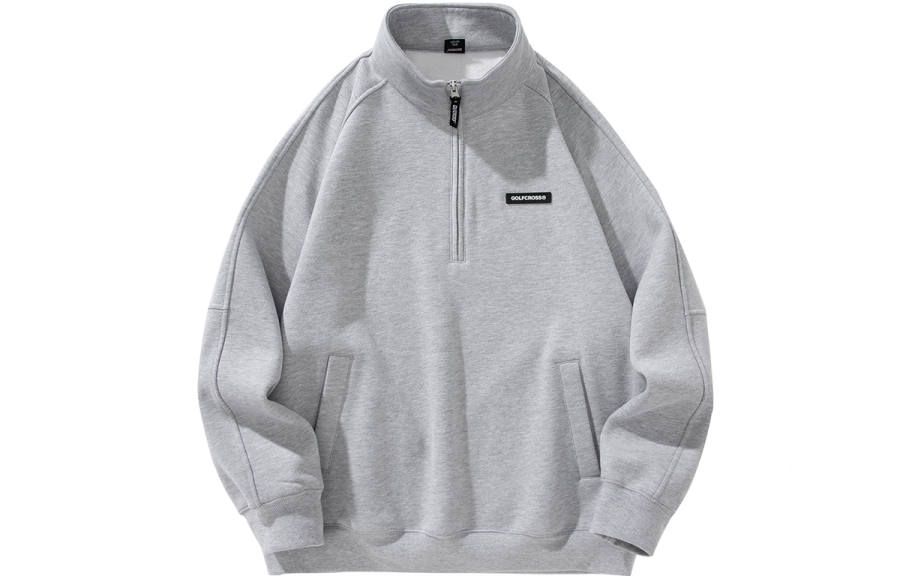 GOLFCROSS Sweatshirts Unisex Stand Collar Moderate Regular