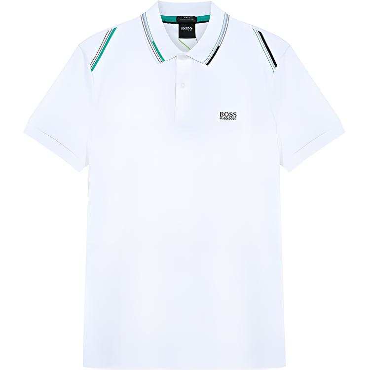 HUGO BOSS Short Sleeved Polo Shirt Men's White