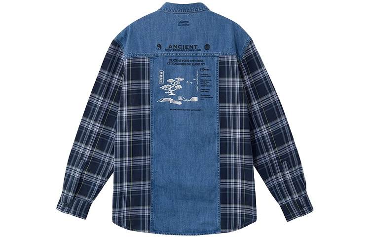 Li-Ning Li Ning Sports Trendy Collection Shirt Fall Unisex Blue