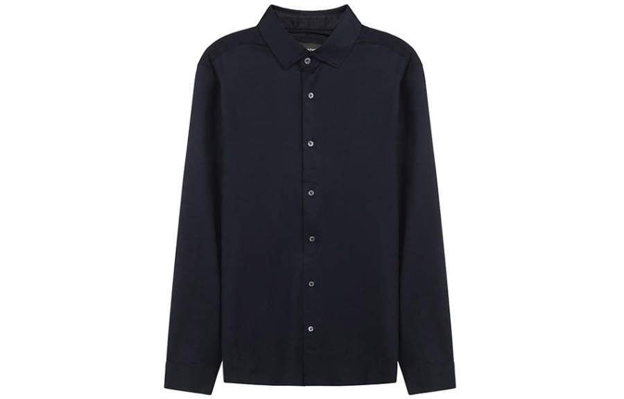 EMPORIO ARMANI Curved Hem Buttoned Shirt