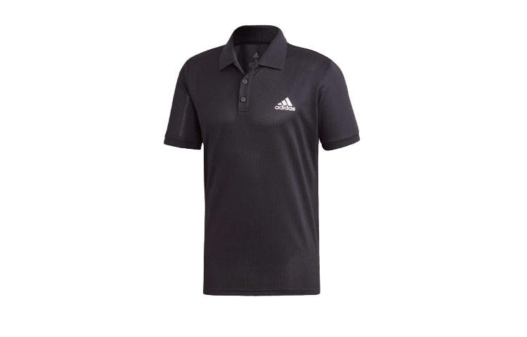 Adidas Adidas Polo Shirts Men's Black Polo Collar Moderate Straight Fit