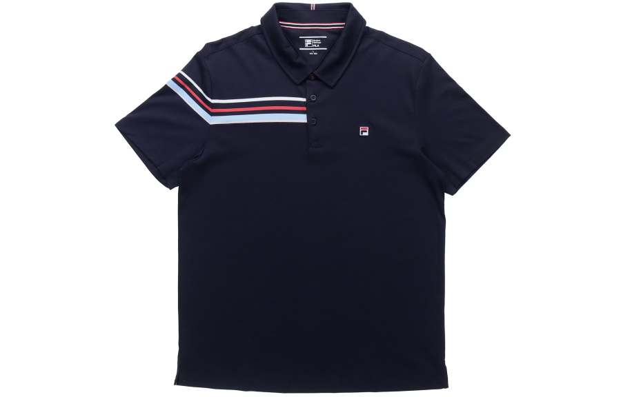 FILA Polo Shirts Men's Blue Polo Collar Moderate Straight Fit