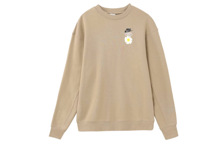 Nike Nike Sweatshirts Men's Khaki Crew Neck Moderate Regular