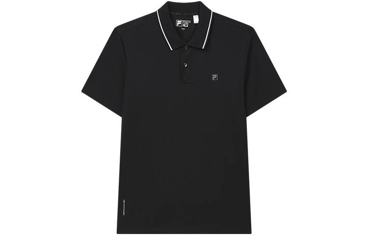 FILA Polo Shirts Men's Jet Black Polo Collar Moderate Straight Fit